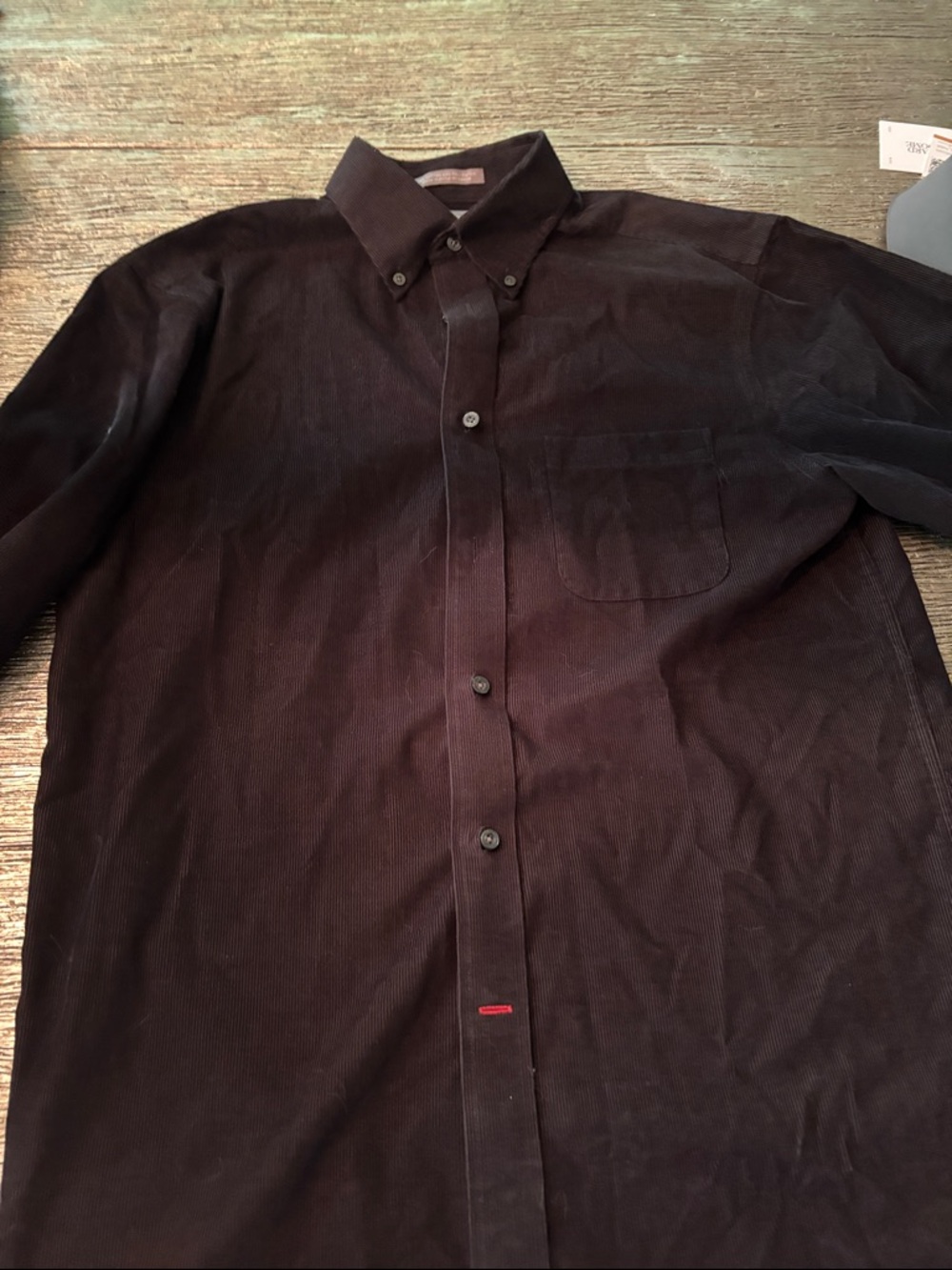 Daniel Cremieux Black Button-Down Corduroy Shirt